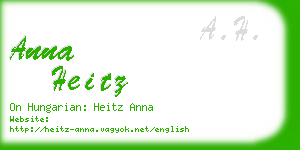 anna heitz business card